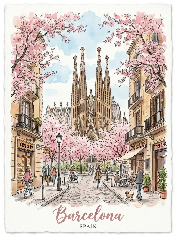 Barcelona Watercolor Sketch