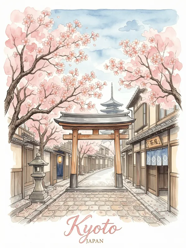 Kyoto Watercolor Sketch