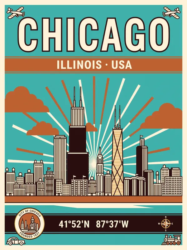 Chicago Skyline Poster