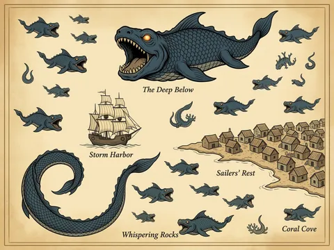 The Dragon Coast — Nautical Fantasy Chart