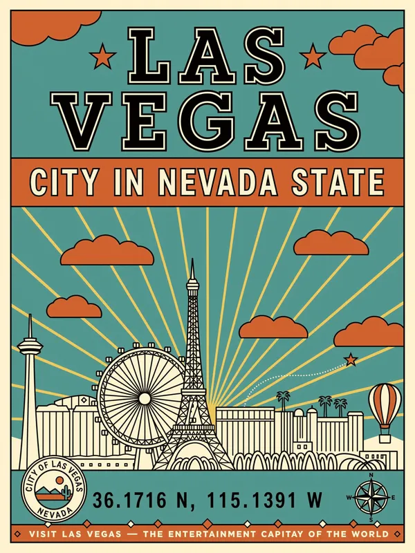 Las Vegas Skyline Poster