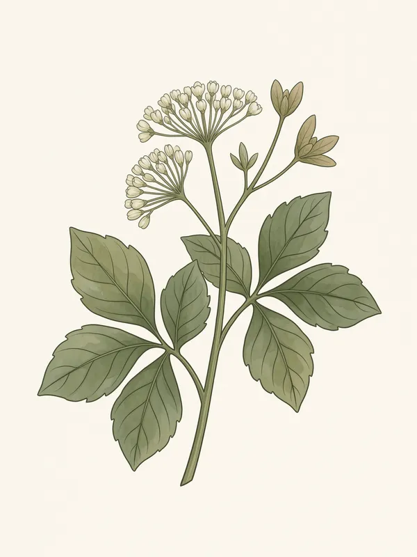 Vintage Elderberry Botanical Print