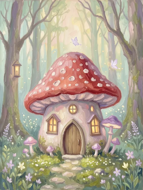 Red Toadstool Mushroom Cottage