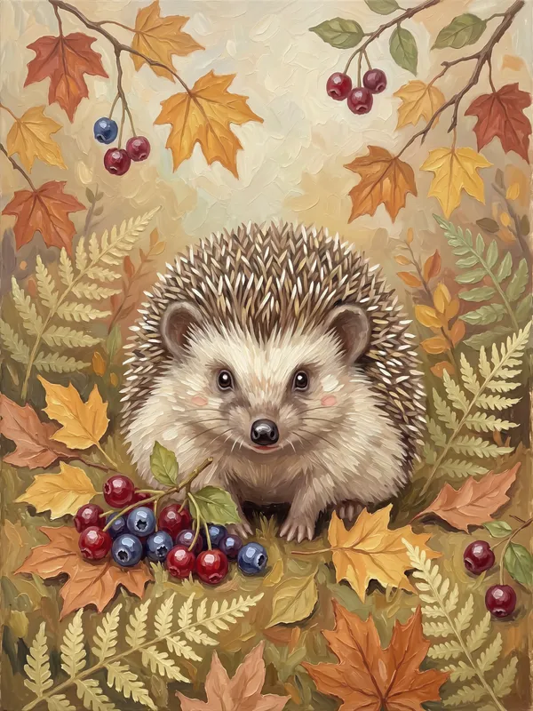 Hedgehog with Berries