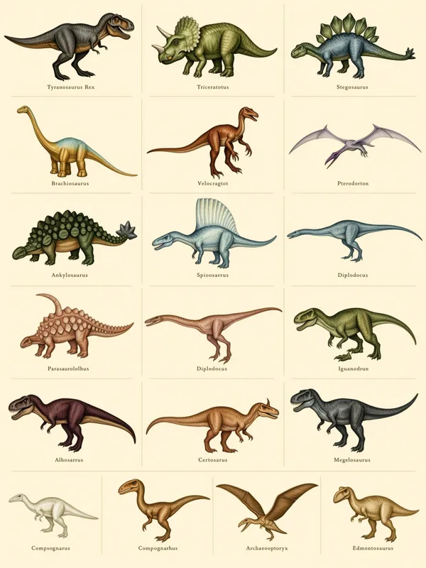 Dinosaur Species Chart