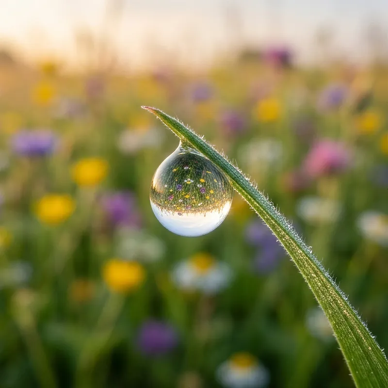 Dewdrop Macro Refraction