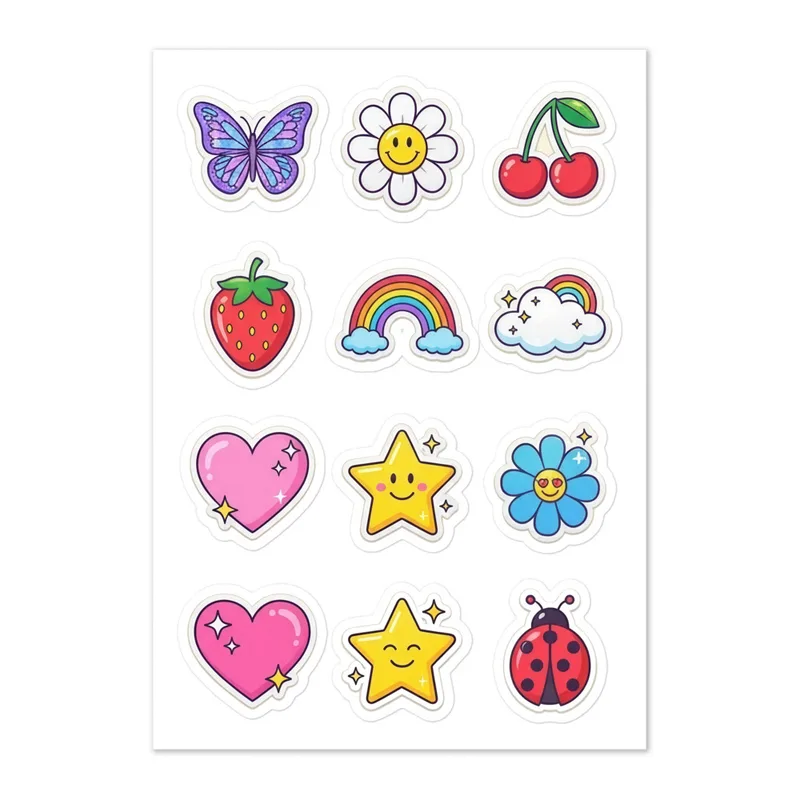 Y2K Cute Charms Sticker Sheet
