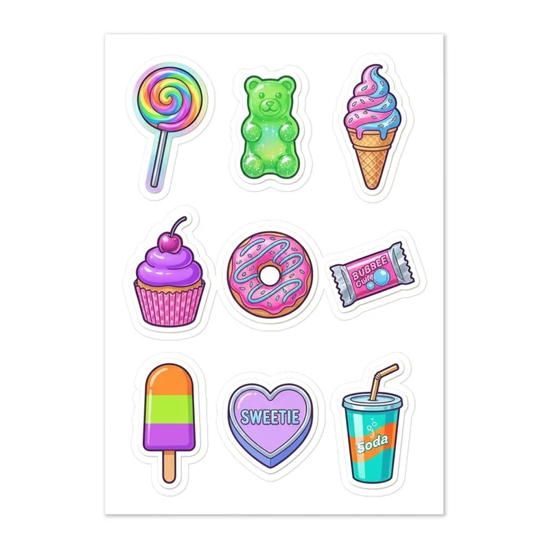 Y2K Candy Pop Sticker Sheet