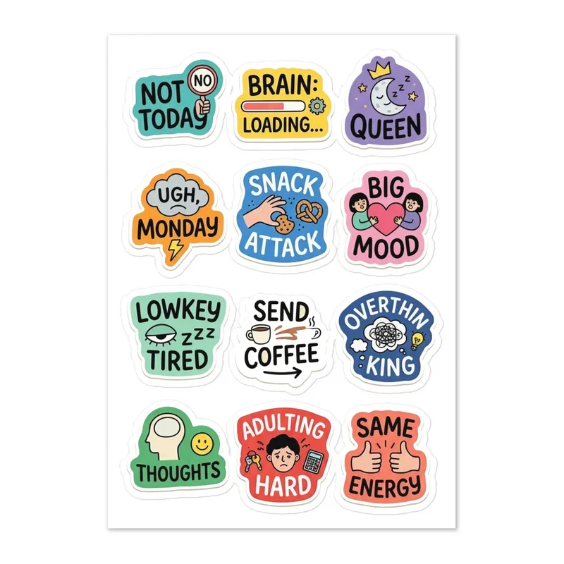 Meme Quotes Sticker Sheet