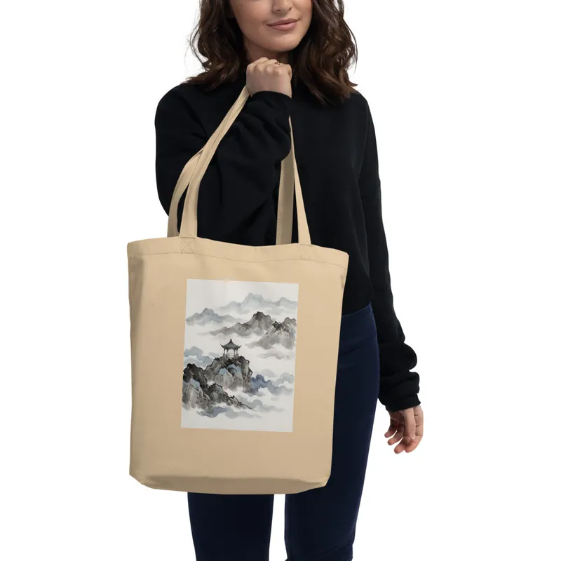 Pavilion Above Clouds 云亭 Tote Bag