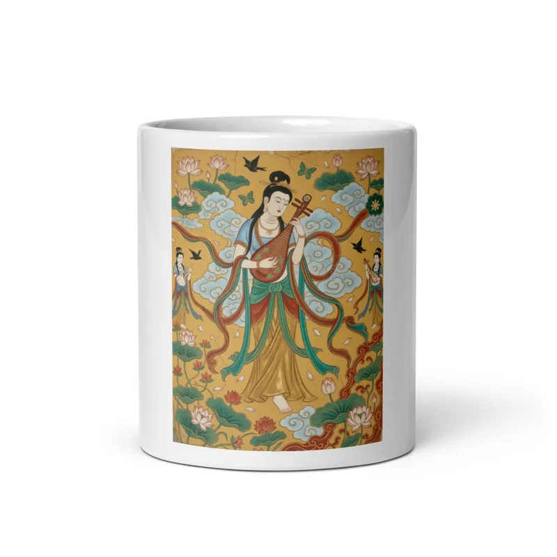 Apsara with Pipa 反弹琵琶 Mug