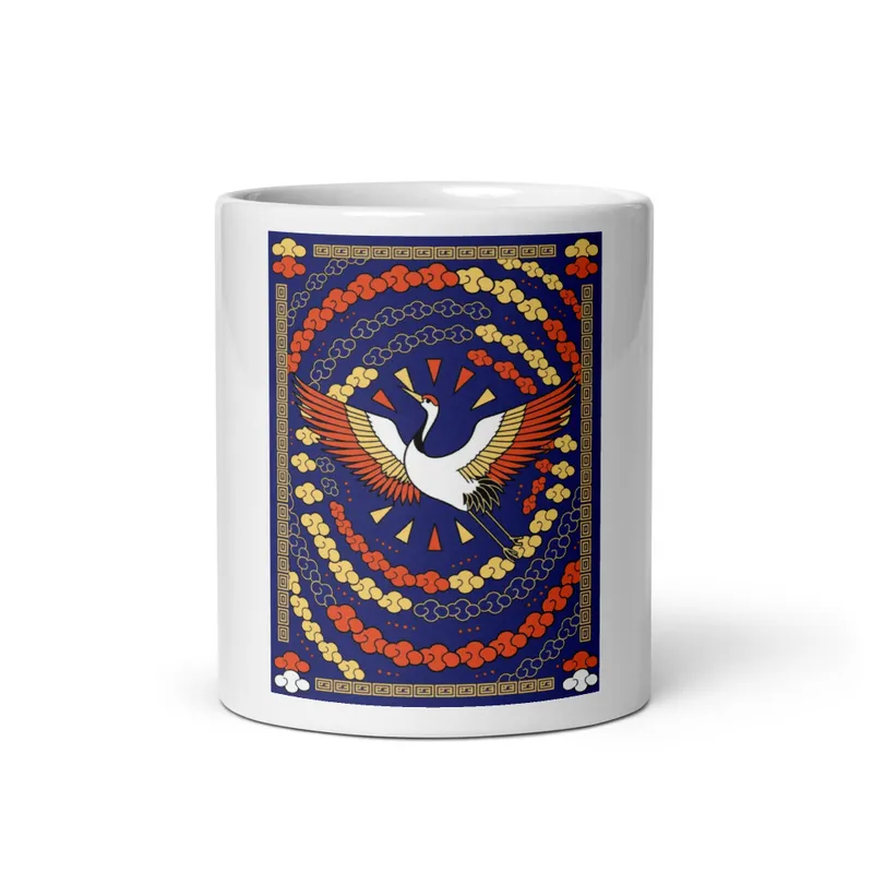 Guochao Crane 鹤 Mug