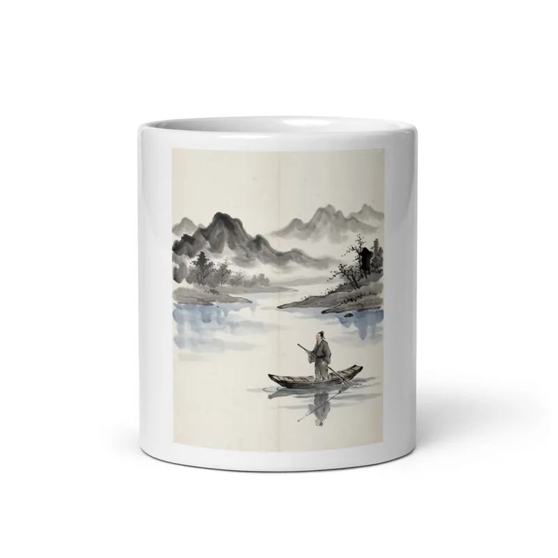 Fisherman on Misty River 渔舟 Mug