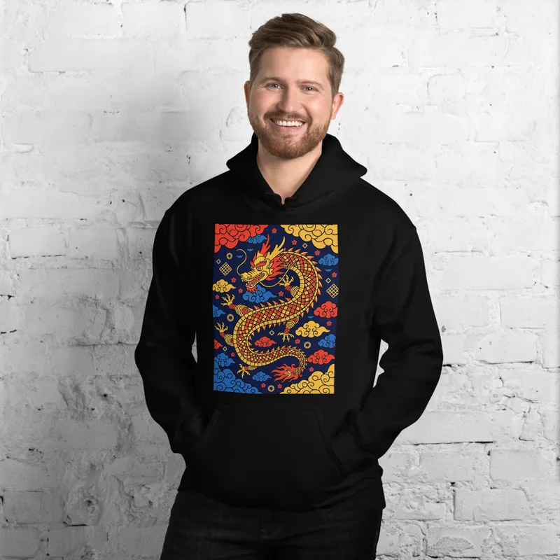 Guochao Dragon 龙 Hoodie