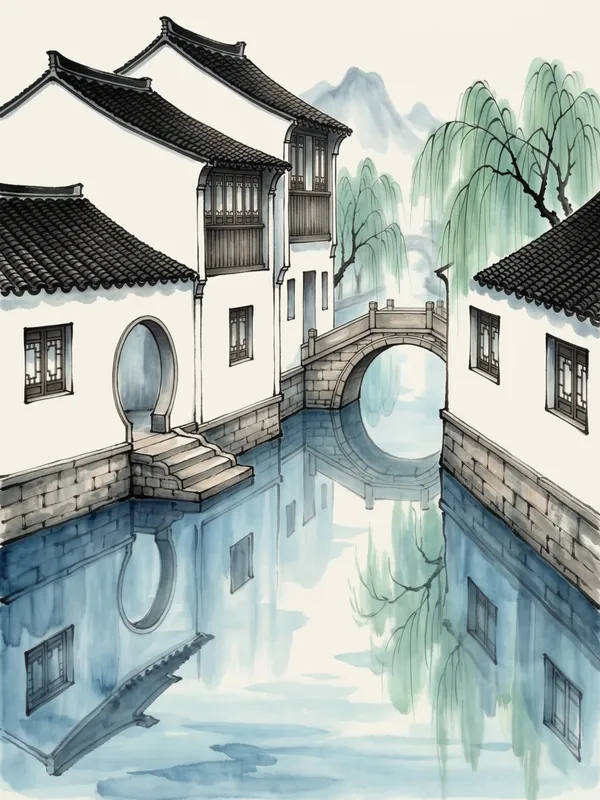 Water Town Reflections