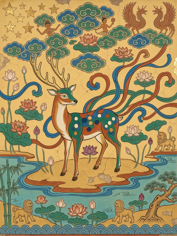 Nine-Coloured Deer 九色鹿
