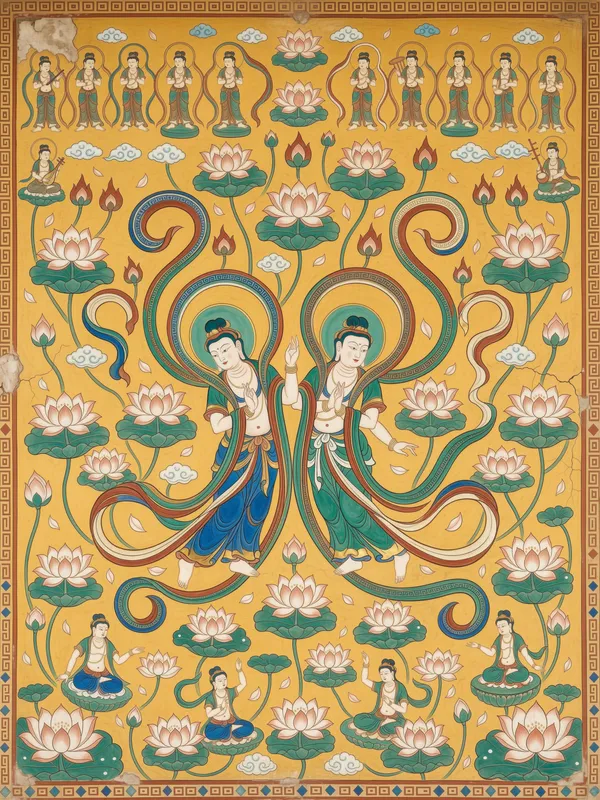 Dancing Apsaras 双飞天