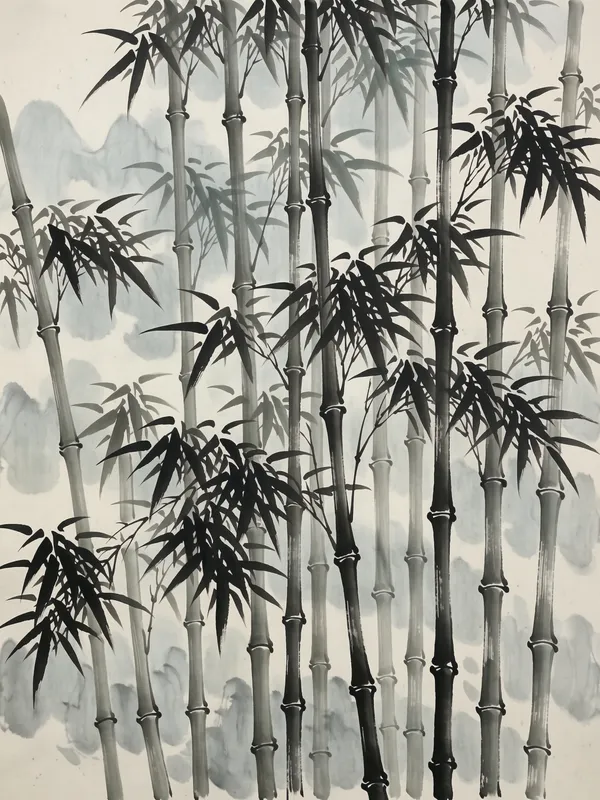 Bamboo in Rain 雨竹