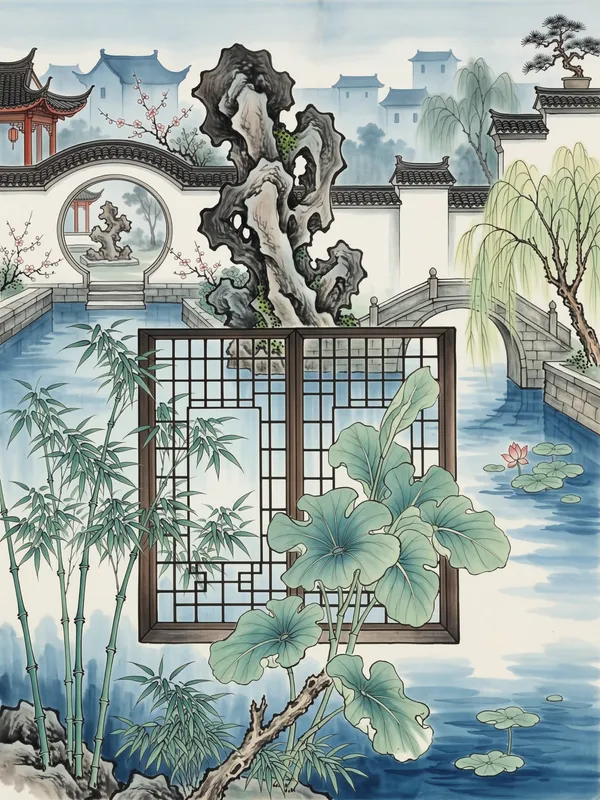 Garden Lattice Window