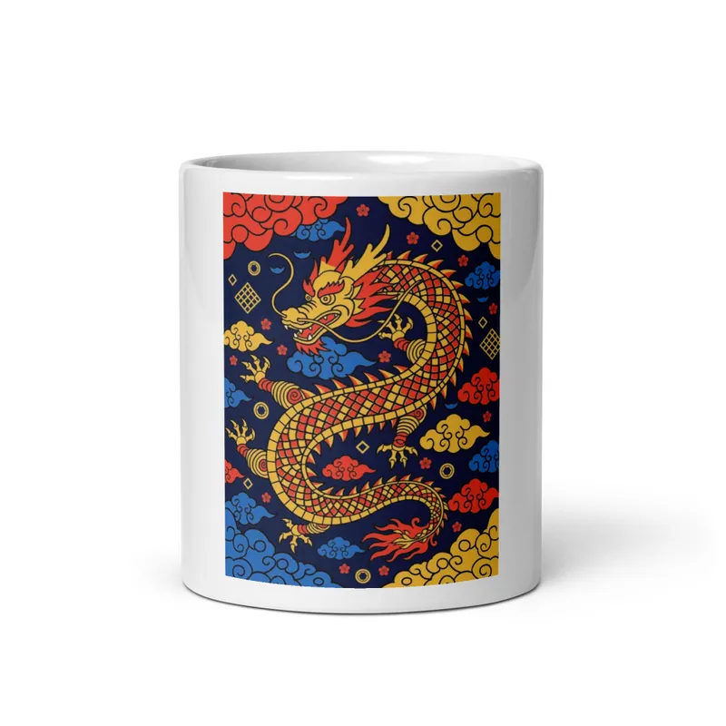 Guochao Dragon 龙 Mug
