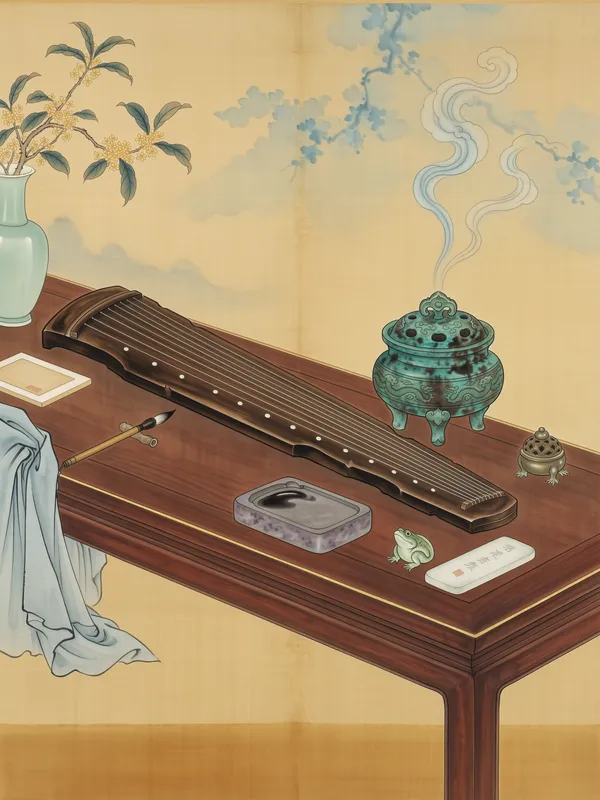 Guqin and Incense