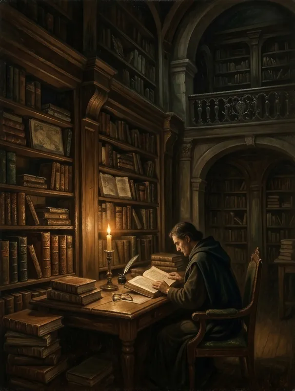 Candlelit Library
