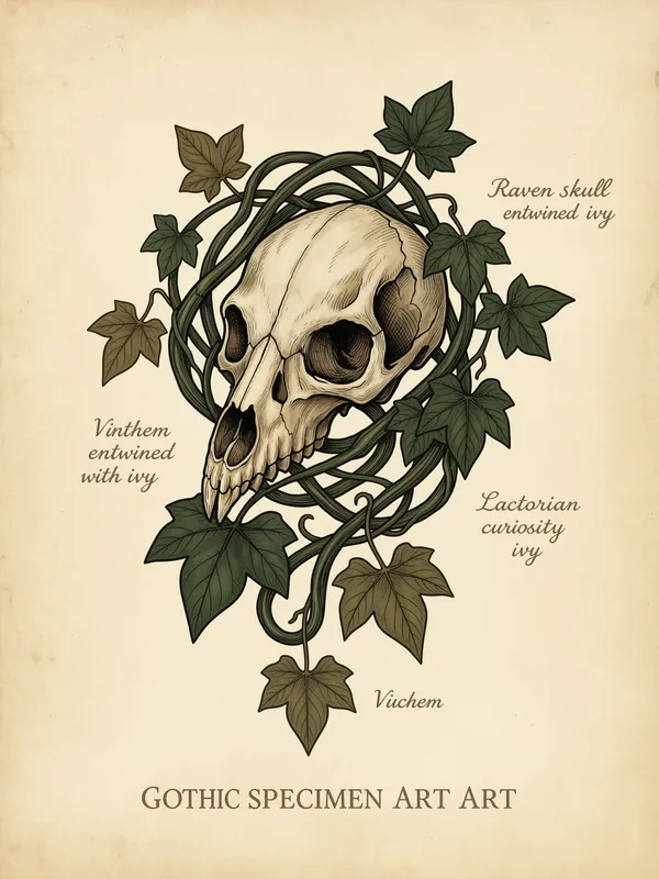 Raven Skull & Ivy