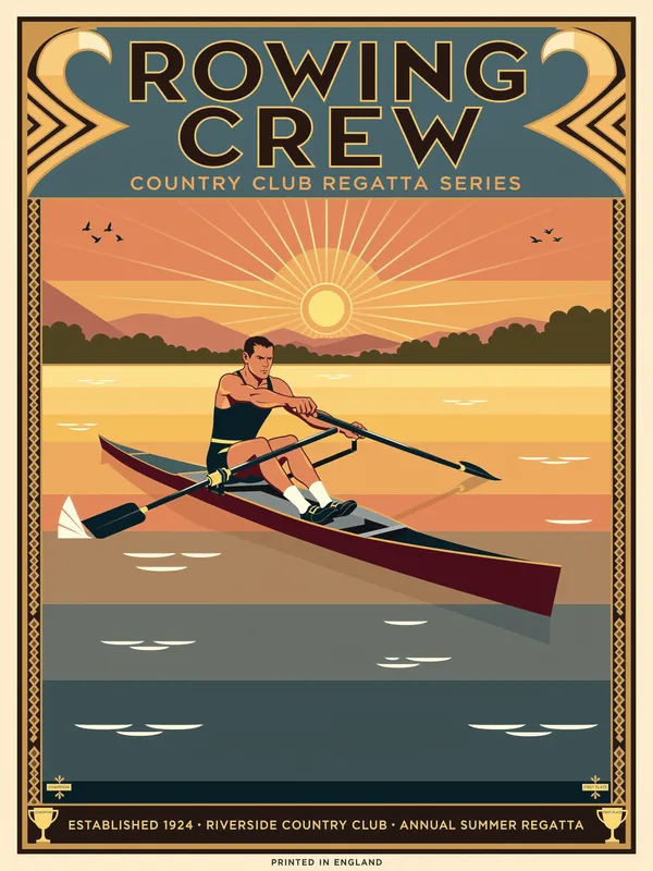 Rowing Crew Poster
