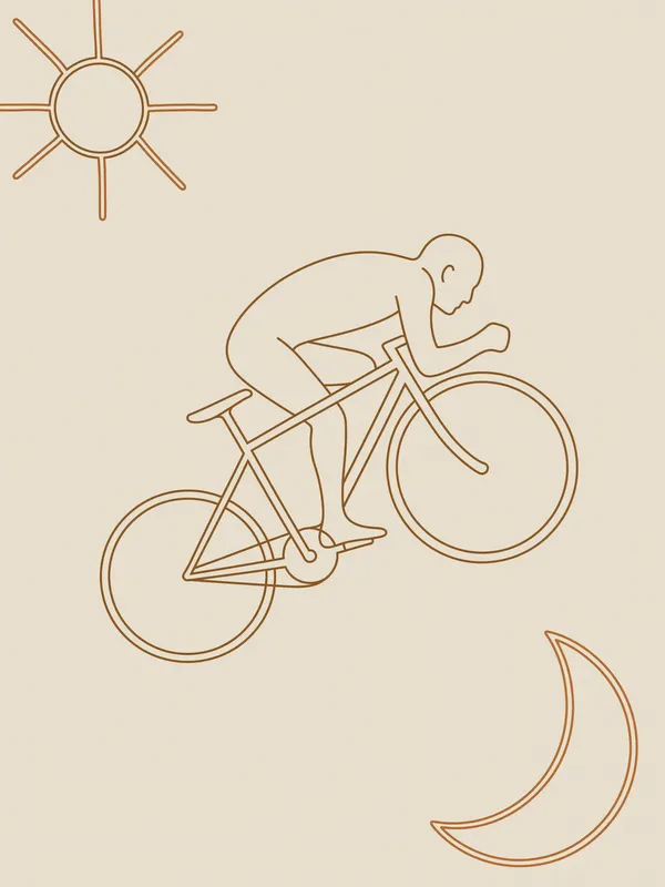 Cyclist Line Art