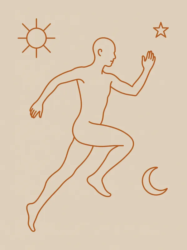 Runner Stride Line Art