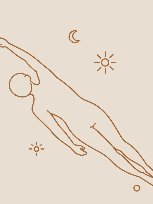 Swimmer Freestyle Line
