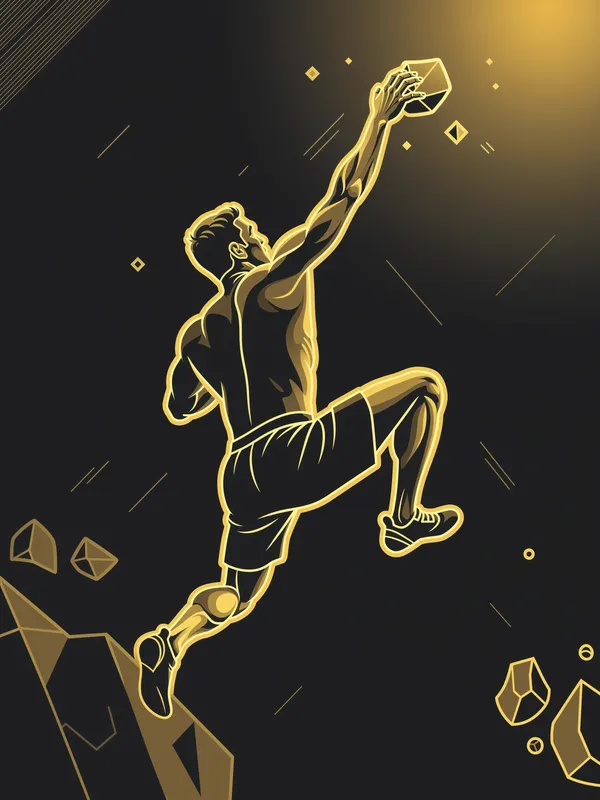 Rock Climber Reach