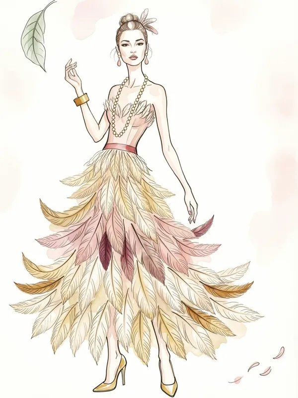 Feathered Cocktail Dress