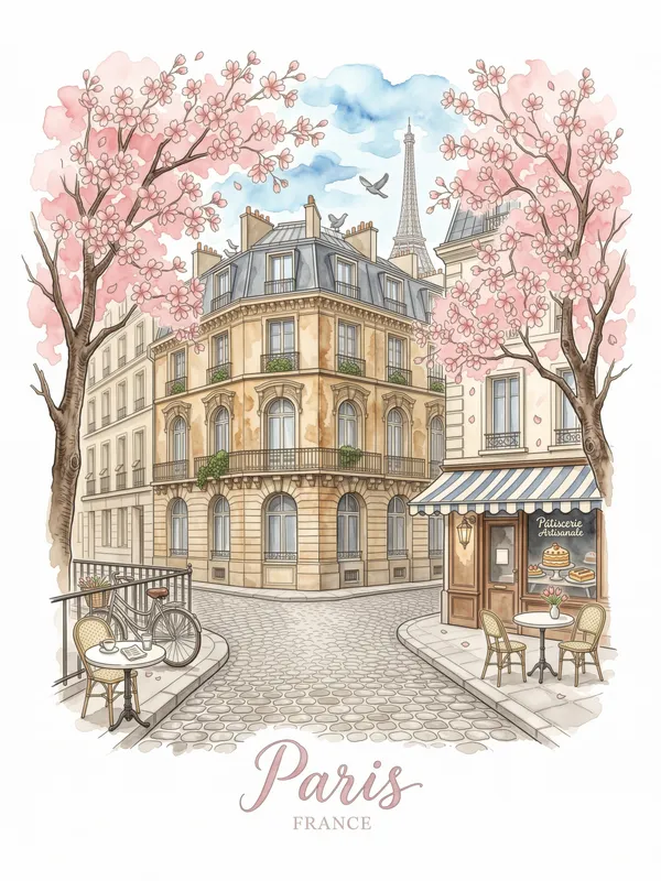 Paris Watercolor Sketch