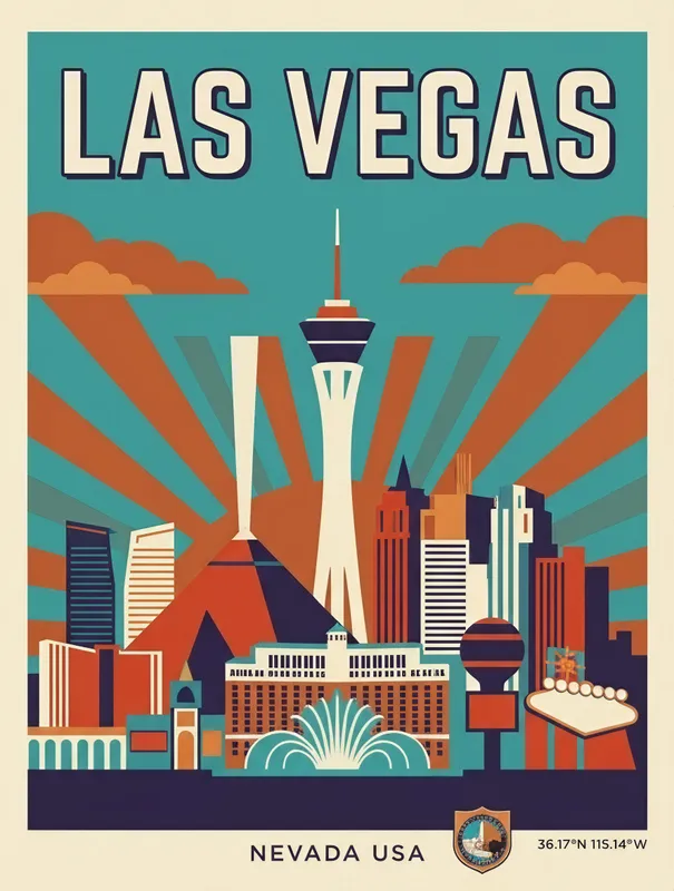 Las Vegas Skyline Poster