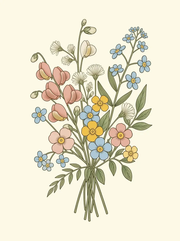 Sweet Pea Bouquet