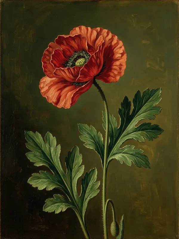 Poppy Oil Painting