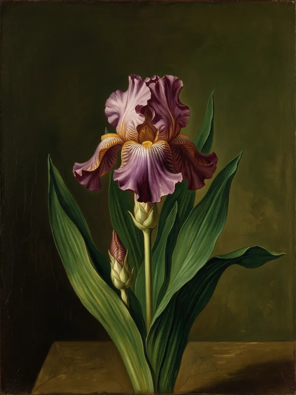 Iris Oil Painting