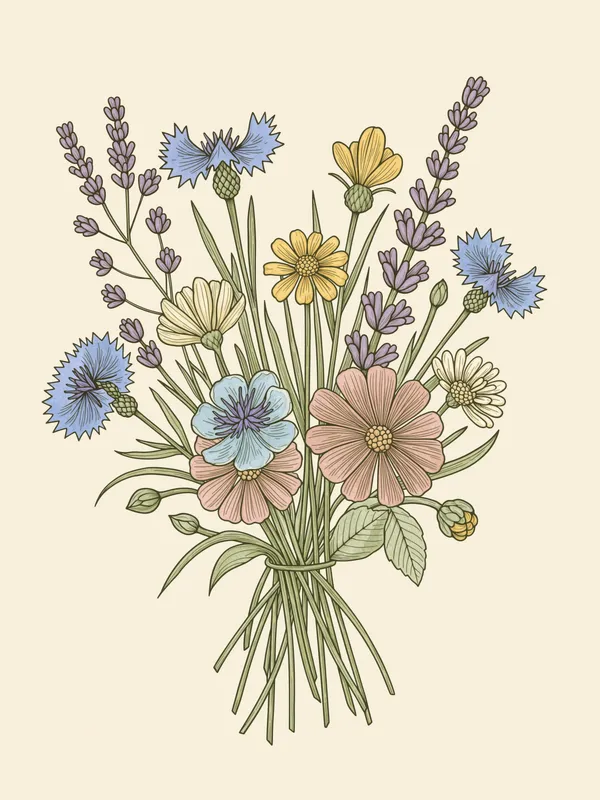 Lavender & Cornflower Bouquet