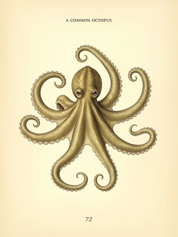 Vintage Octopus Plate