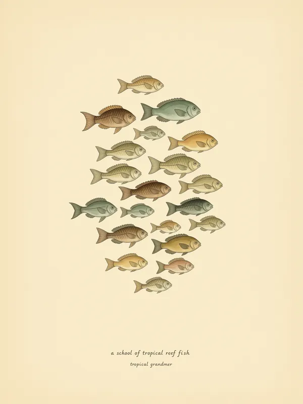 Tropical Reef Fish Chart