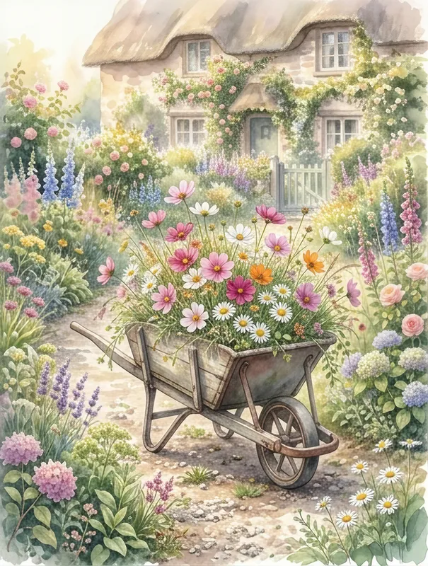 Wheelbarrow of Blooms