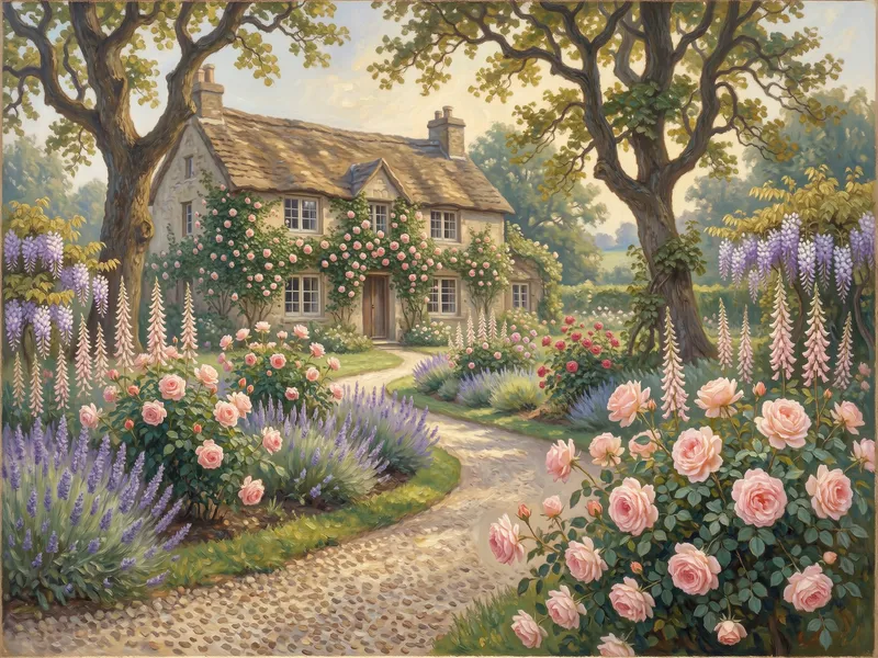English Rose Garden Path