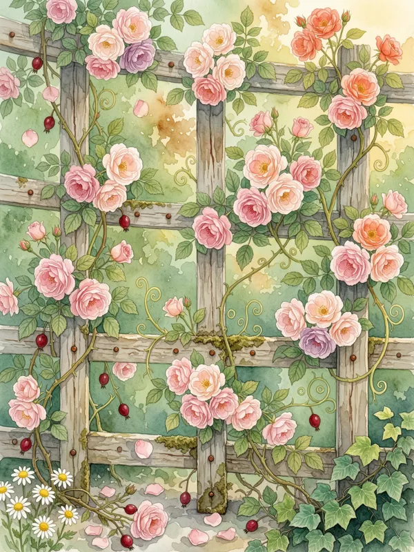 Climbing Pink Roses