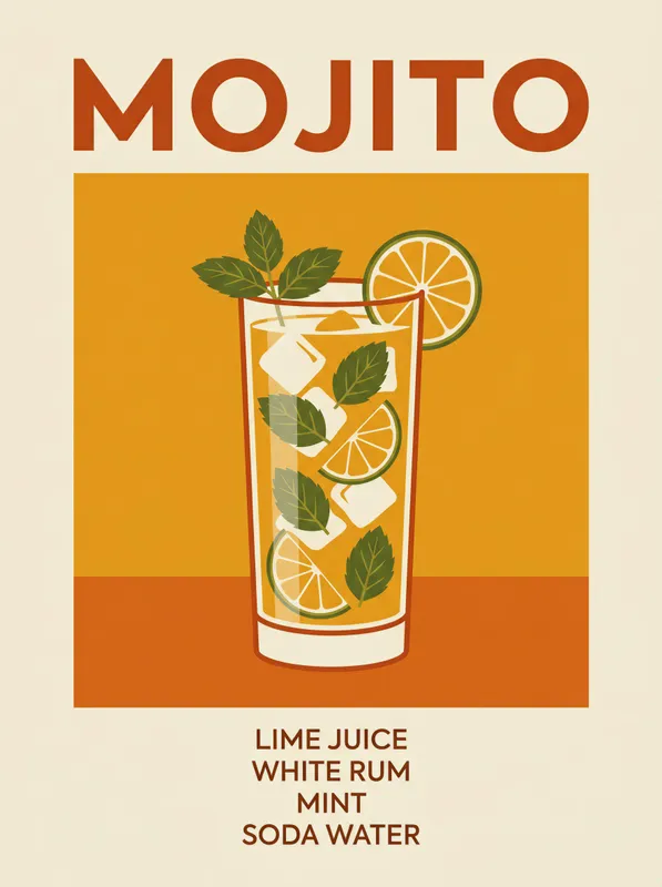 Mojito Recipe Poster