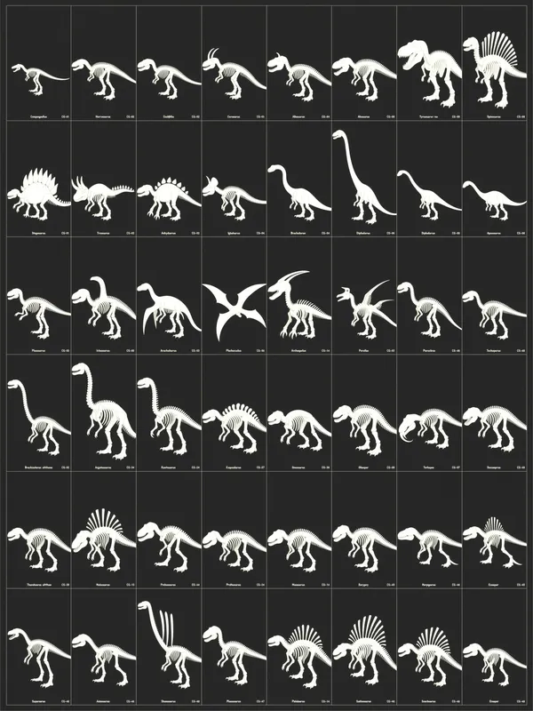 Hadrosaur Skeleton Chart
