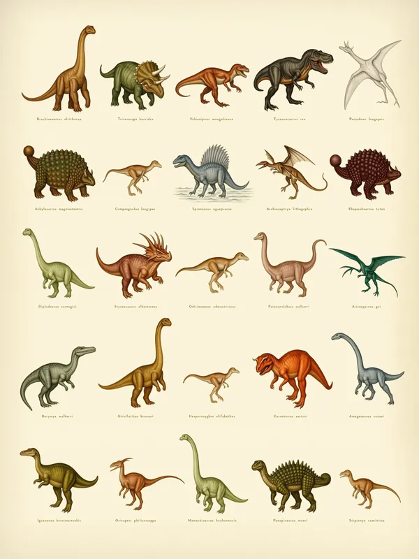 Cretaceous Species Chart