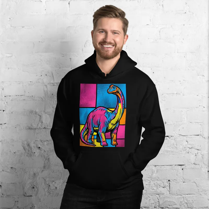Brontosaurus Pop Art Hoodie
