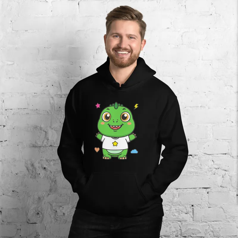 Cartoon T-Rex Hoodie