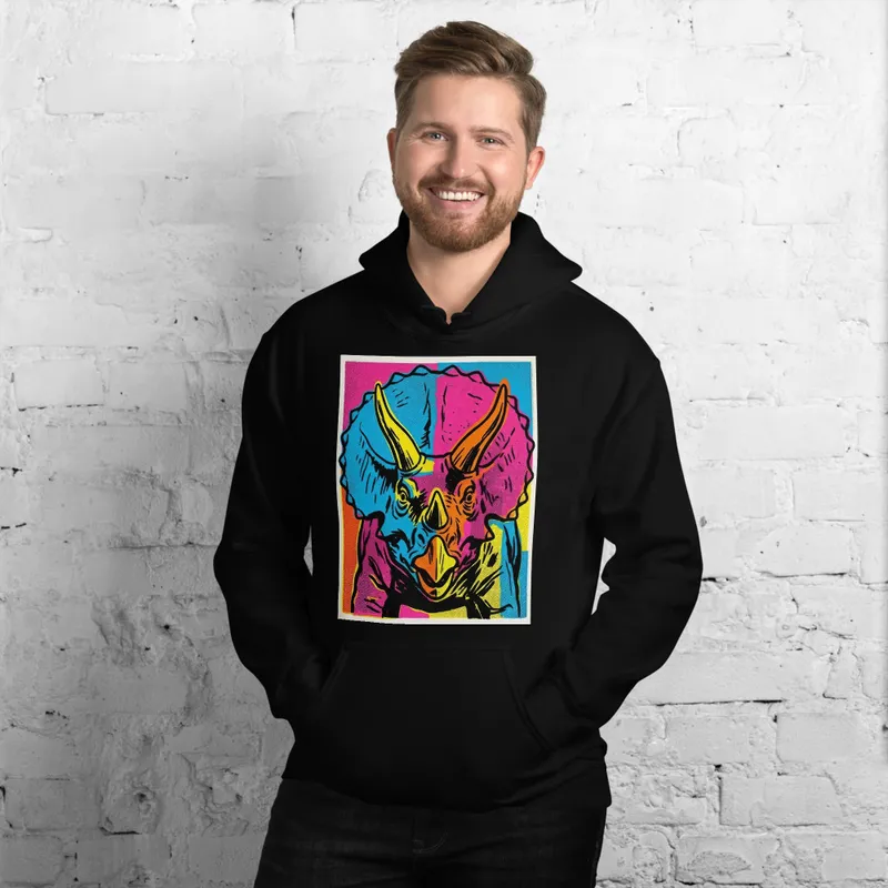 Triceratops Pop Art Hoodie